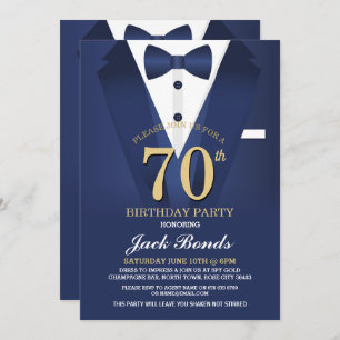 70.º Juicio por Espía de Cumpleaños Invitación de 