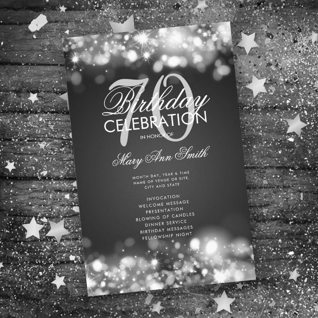 70.º programa de cumpleaños alumbra el menú Plata (Subido por el creador)