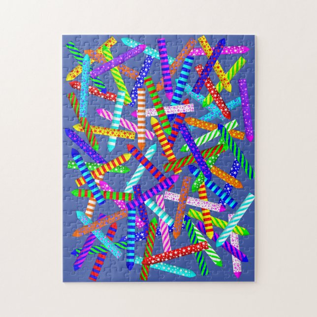 70.º rompecabezas de velas de cumpleaños (Vertical)