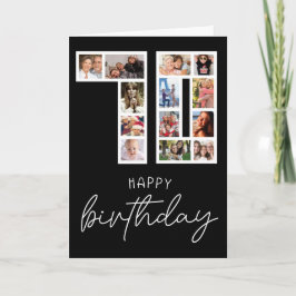 70.º saludo de Collage de fotos con tarjeta de cum