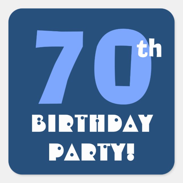 70.º Sello para sobres de la fiesta de cumpleaños (Anverso)