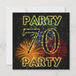 70.a invitación de la fiesta de cumpleaños con los<br><div class="desc">Un fiesta elegante del fuego artificial hace esto una invitación con clase a cualquier acontecimiento. Complete los detalles para modificarlo para requisitos particulares. Una invitación a una 70.a fiesta de cumpleaños.</div>