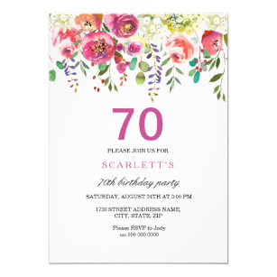 Invitaciones De 70º Cumpleaños | Zazzle.es