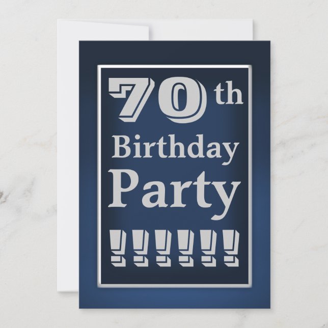 70.a invitación de la fiesta de cumpleaños de los (Anverso)