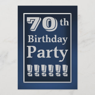 70.a invitación de la fiesta de cumpleaños de los