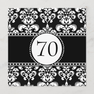 70.a invitación del cumpleaños del damasco blanco