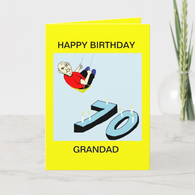 70.a TARJETA de CUMPLEAÑOS del GRANDAD (Anverso)