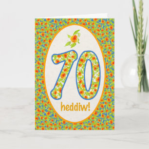 70.a tarjeta de cumpleaños Galés, maravillas de