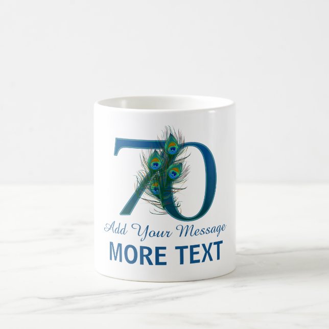 70.a taza con clase personalizada del cumpleaños (Centro)