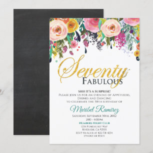 70 Aniversario Fabulosa Invitación