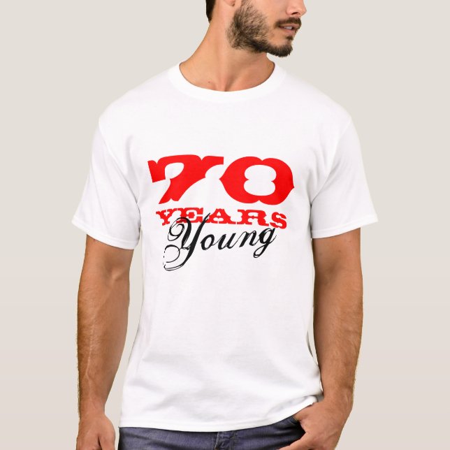 70 años de camiseta joven para el 70.o cumpleaños (Anverso)