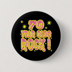 ¡70 años de la roca! Botón (rosado)