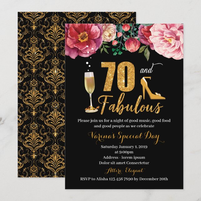 70 años y fabulosa invitación a las mujeres (Anverso / Reverso)