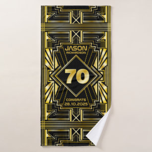 70 cumpleaños Art Deco Oro Gran Gatsby Negro