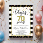 70 invitaciones de cumpleaños, vítores negros y de<br><div class="desc">Para una personalización más avanzada de este diseño,  simplemente seleccione el botón "Personalizar It" de arriba.</div>