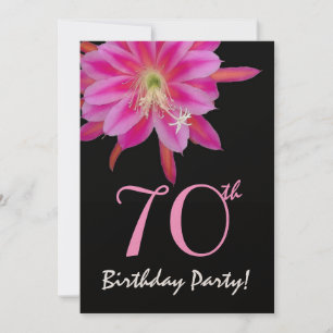 70.o Flor del rosa de la plantilla del cumpleaños