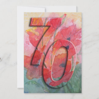 70.o Invitación de la fiesta de cumpleaños -