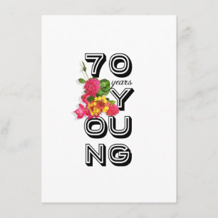 70.o Invitación de la fiesta de cumpleaños - 70