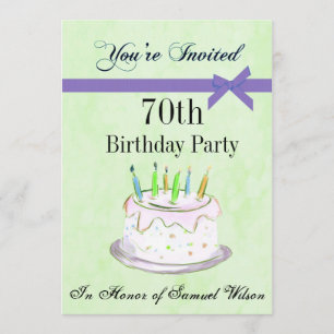 70.o Invitación personalizada de la fiesta de