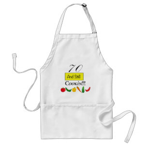 ¡70 y aún Cookin! Delantal