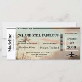 70 y aún fabuloso pase de abordaje tropical