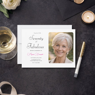 70 y fabuloso Invitación de cumpleaños número 70