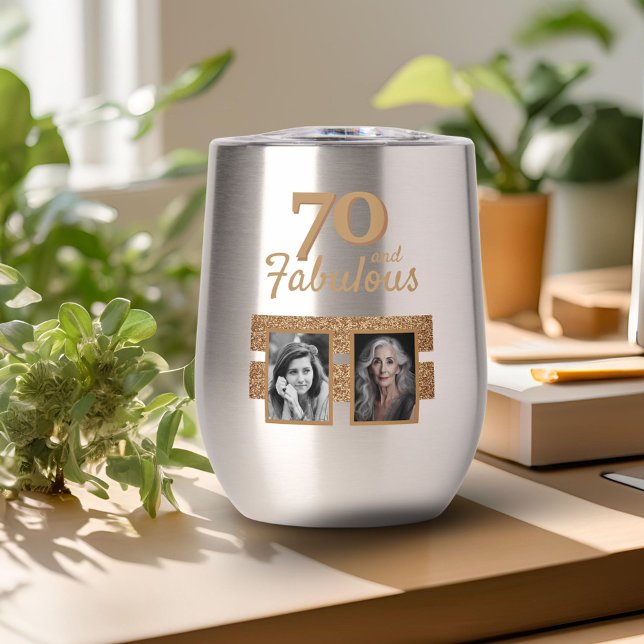 70 y Fabulous Gold Purpurina 2 Photo 70th Birthday (Subido por el creador)