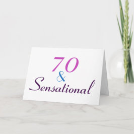 70 y Sensacional Personaliza la tarjeta de cumplea