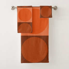 70s Checks and Circles Flame Orange