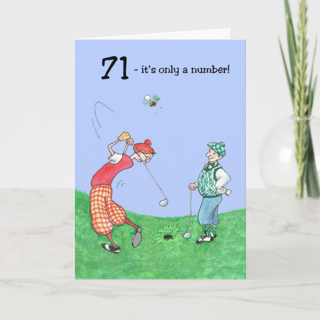 71.ª tarjeta de cumpleaños para un golfista (Anverso)
