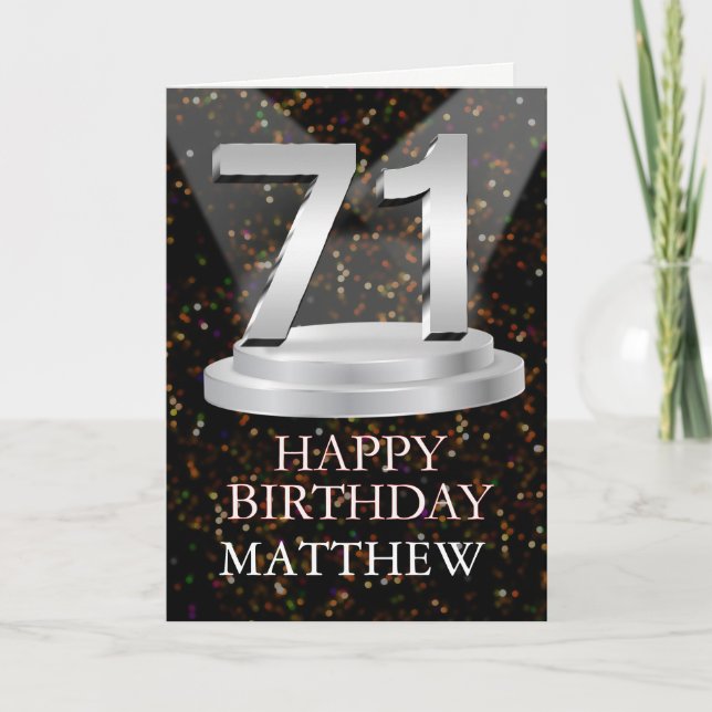 71.ª Tarjeta De Nombre Añadida Por Luces De Cumple (Anverso)