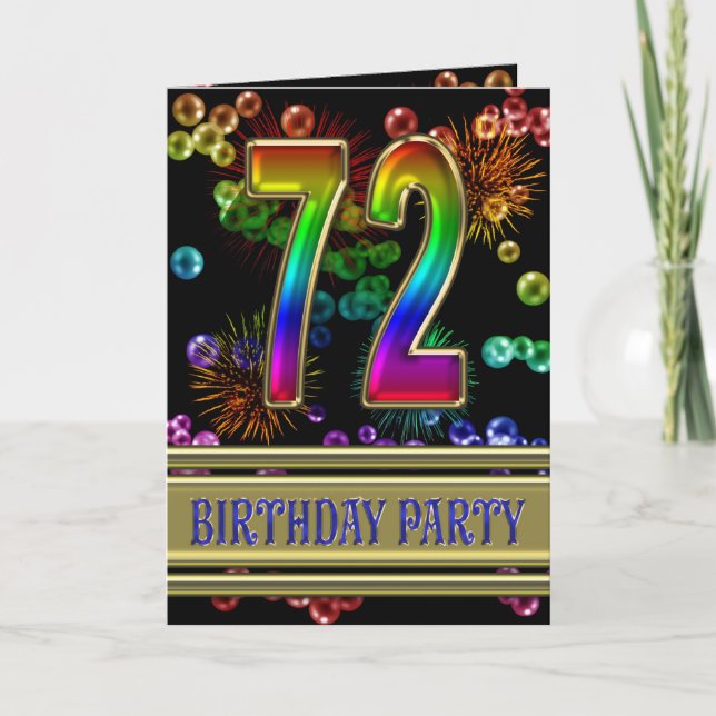 72.ª invitación a la fiesta de cumpleaños (Anverso)