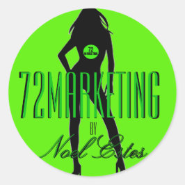 72 logotipo de marketing pegatina chicas silhouett