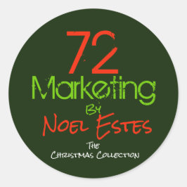 72colección de navidades de pegatinas de logotipo 