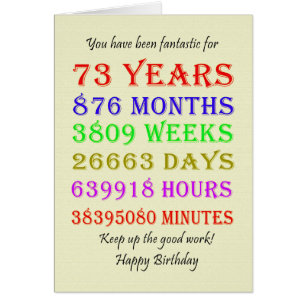 73.ª fecha de nacimiento