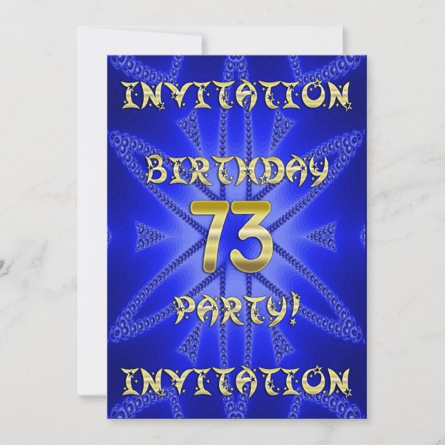 73.ª invitación a la fiesta de cumpleaños (Anverso)