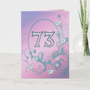 73.ª tarjeta de cumpleaños con estrellas de diaman