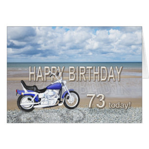 73.ª tarjeta de cumpleaños con moto