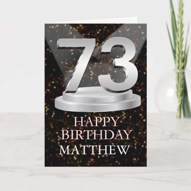 73 Amantes De Cumpleaños Añadir Una Tarjeta De Nom (Anverso)