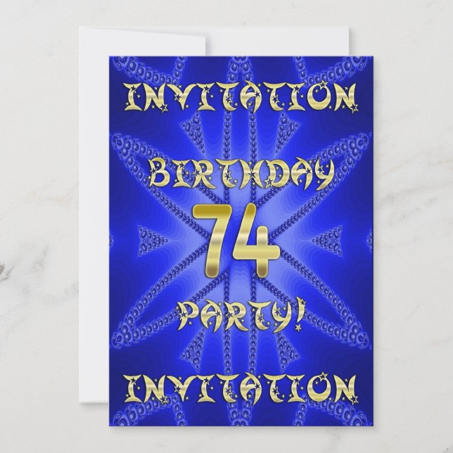 74.ª invitación a la fiesta de cumpleaños (Anverso)