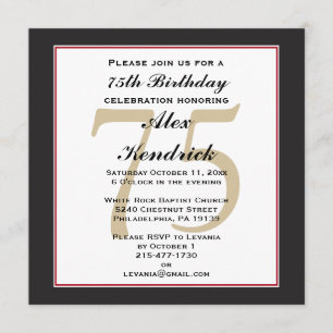 75ª Invitación de cumpleaños