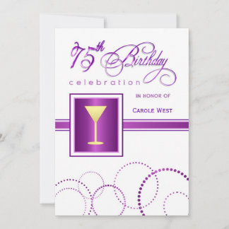 75ª Invitaciones para fiestas de cumpleaños - con 