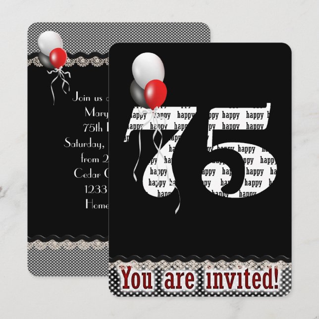 75.ª invitación (Anverso / Reverso)
