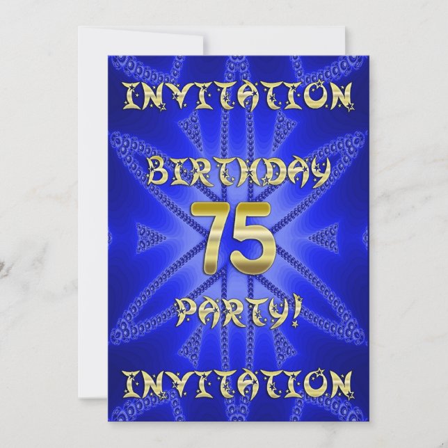 75.ª invitación a la fiesta de cumpleaños (Anverso)