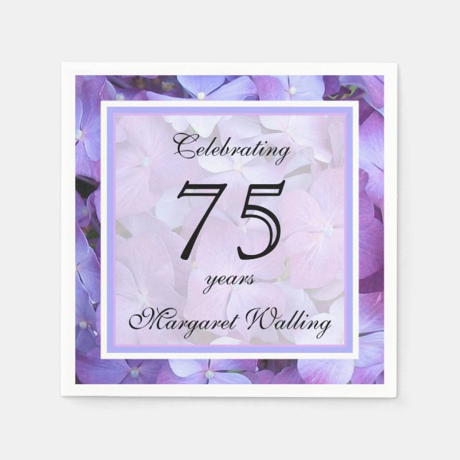 75.ª servilleta de papel de cumpleaños (Anverso)