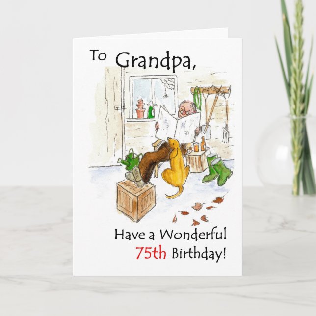 75.ª tarjeta de cumpleaños para un abuelo (Anverso)