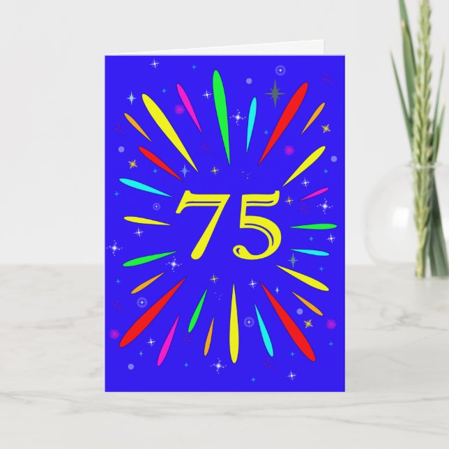 75.ª tarjeta de explosión de cumpleaños (Anverso)