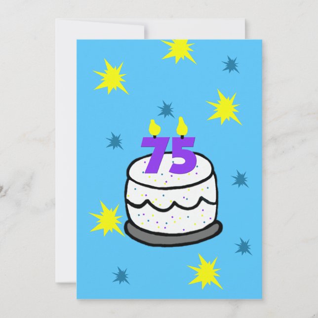 75.ª tarta de invitación a la fiesta de cumpleaños (Anverso)