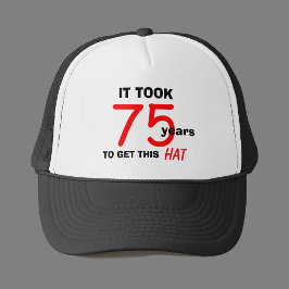 75.º Gorra de regalos de la Mordaza de Cumpleaños 