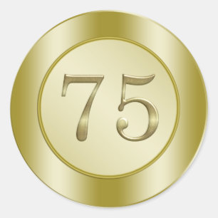 75.º Pegatina de cumpleaños